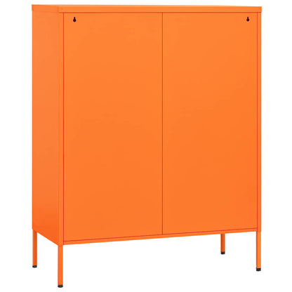 Cassettiera Arancione 80x35x101,5 cm in Acciaio