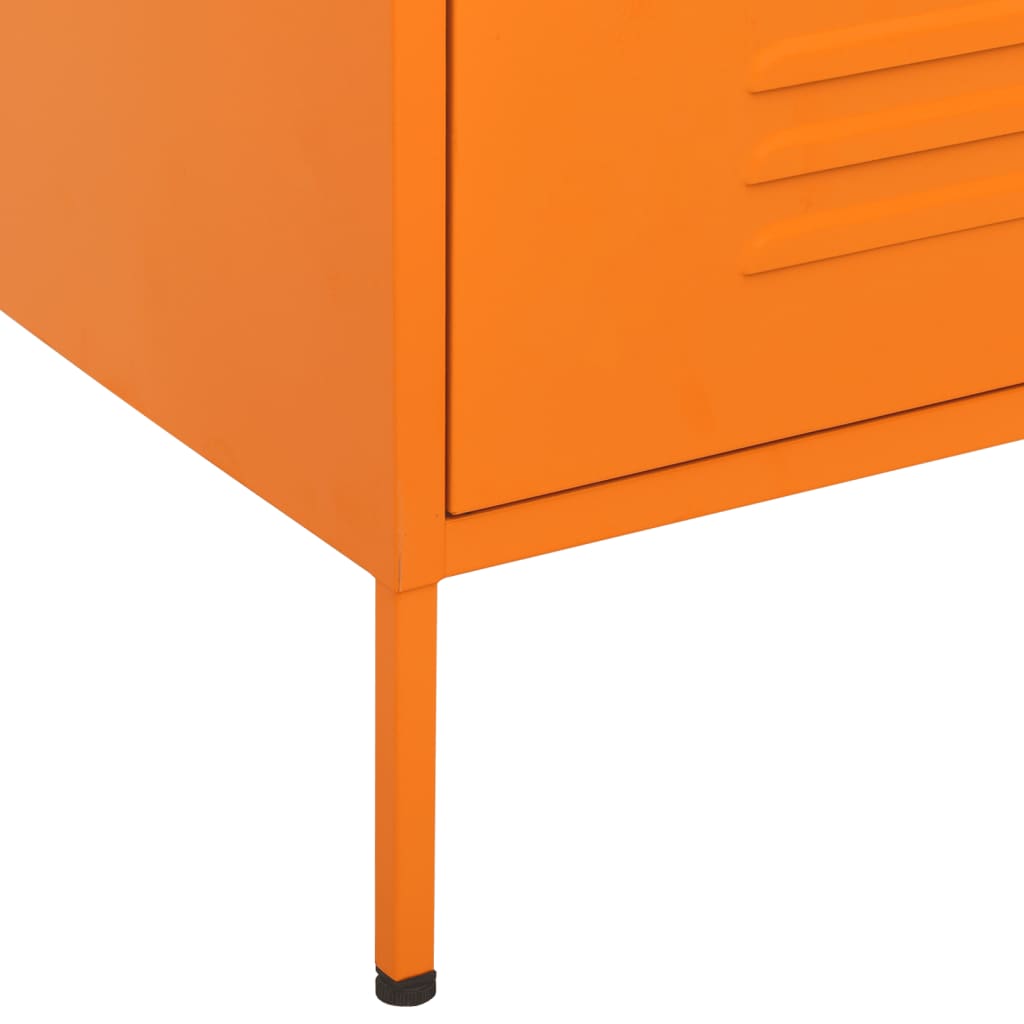 Cassettiera Arancione 80x35x101,5 cm in Acciaio - homemem39