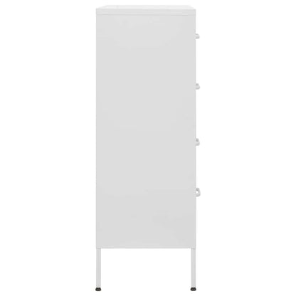 Cassettiera Bianca 80x35x101,5 cm in Acciaio