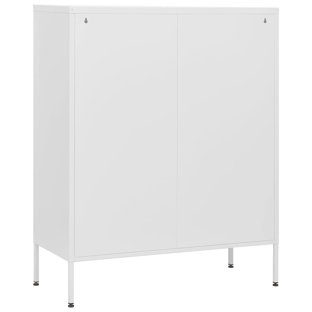 Cassettiera Bianca 80x35x101,5 cm in Acciaio