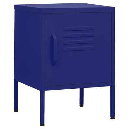 Comodino Blu Marino 35x35x51 cm in Acciaio | homemem39