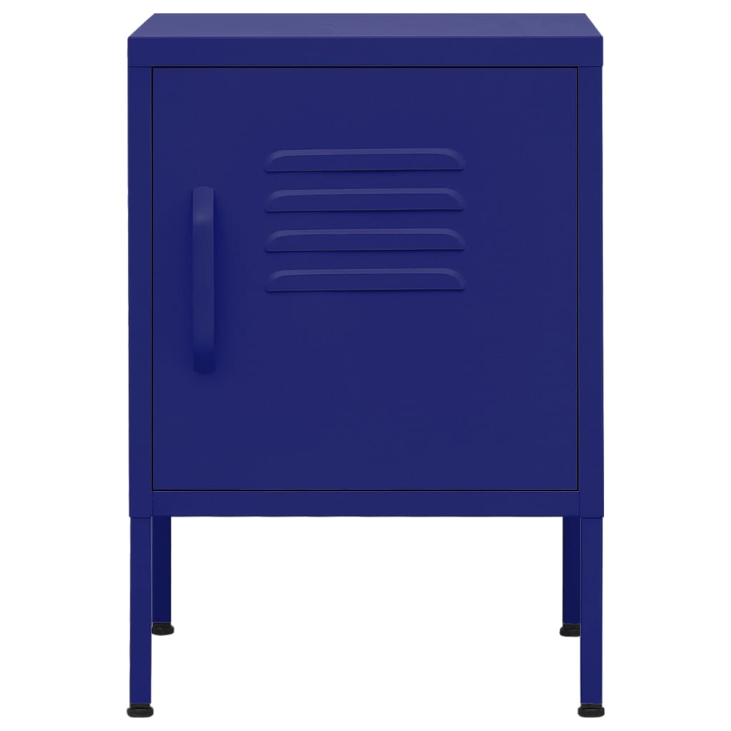 Comodino Blu Marino 35x35x51 cm in Acciaio | homemem39