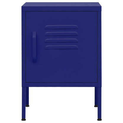 Comodino Blu Marino 35x35x51 cm in Acciaio | homemem39