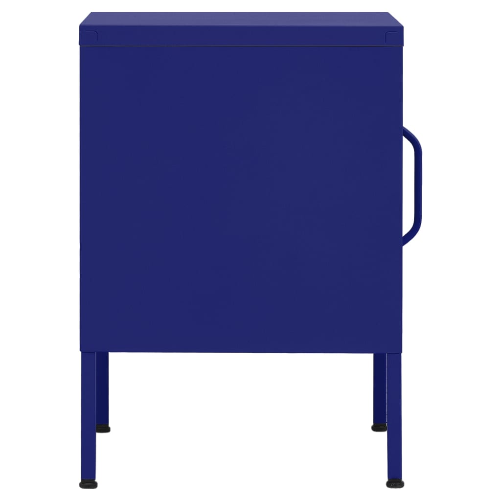 Comodino Blu Marino 35x35x51 cm in Acciaio | homemem39