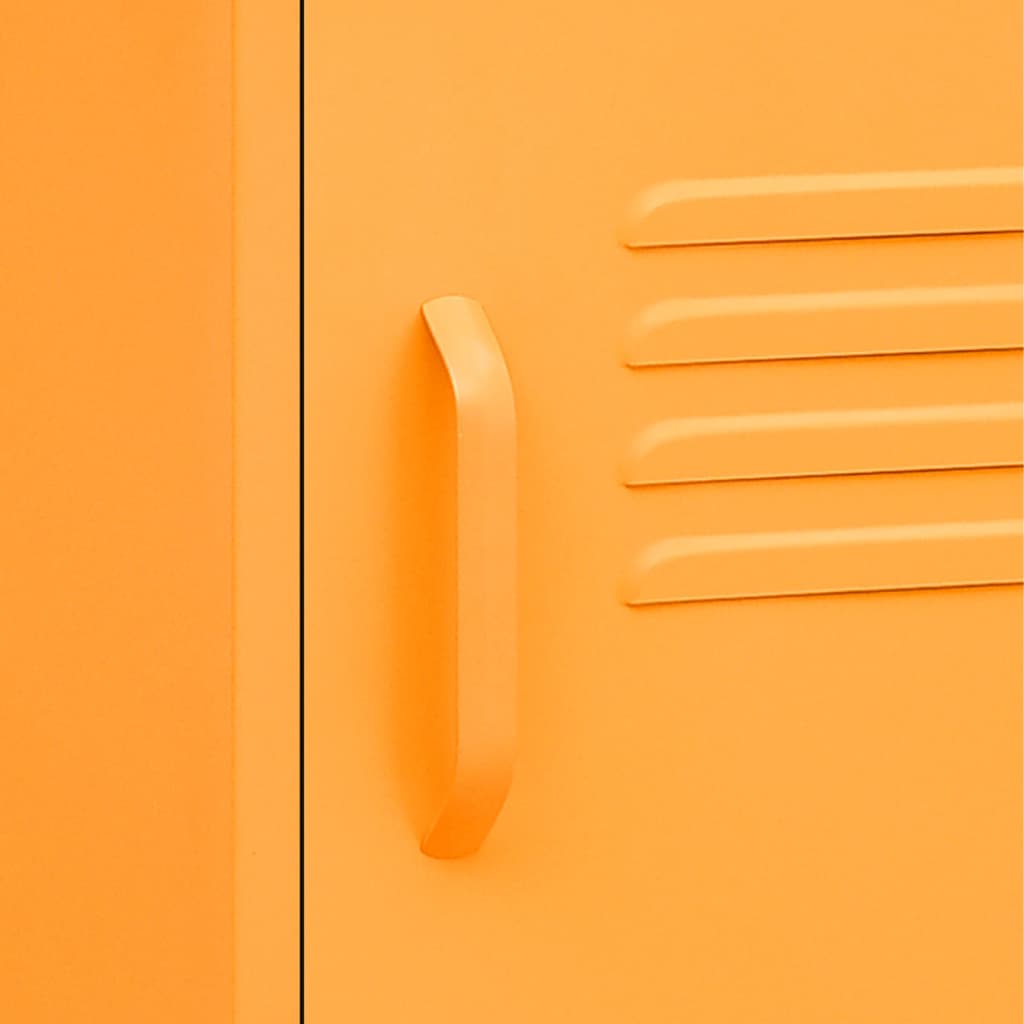 Comodino Giallo Senape 35x35x51 cm in Acciaio - homemem39