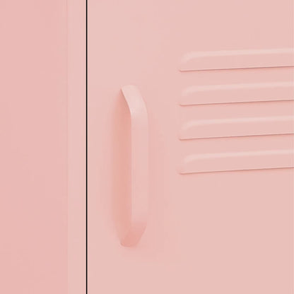 Comodino Rosa 35x35x51 cm in Acciaio - homemem39