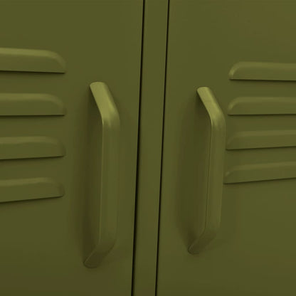 Mobile TV Verde Oliva 105x35x50 cm in Acciaio - homemem39