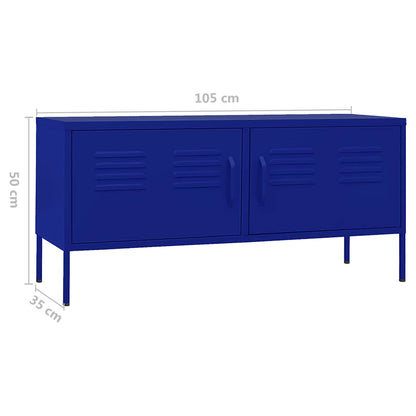 Mobile TV Blu Marino 105x35x50 cm in Acciaio