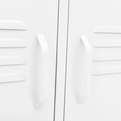 Mobile TV Bianco 105x35x50 cm in Acciaio - homemem39