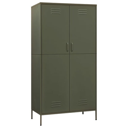 Armadio Verde Oliva 90x50x180 cm in Acciaio - homemem39