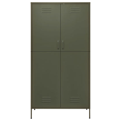 Armadio Verde Oliva 90x50x180 cm in Acciaio - homemem39