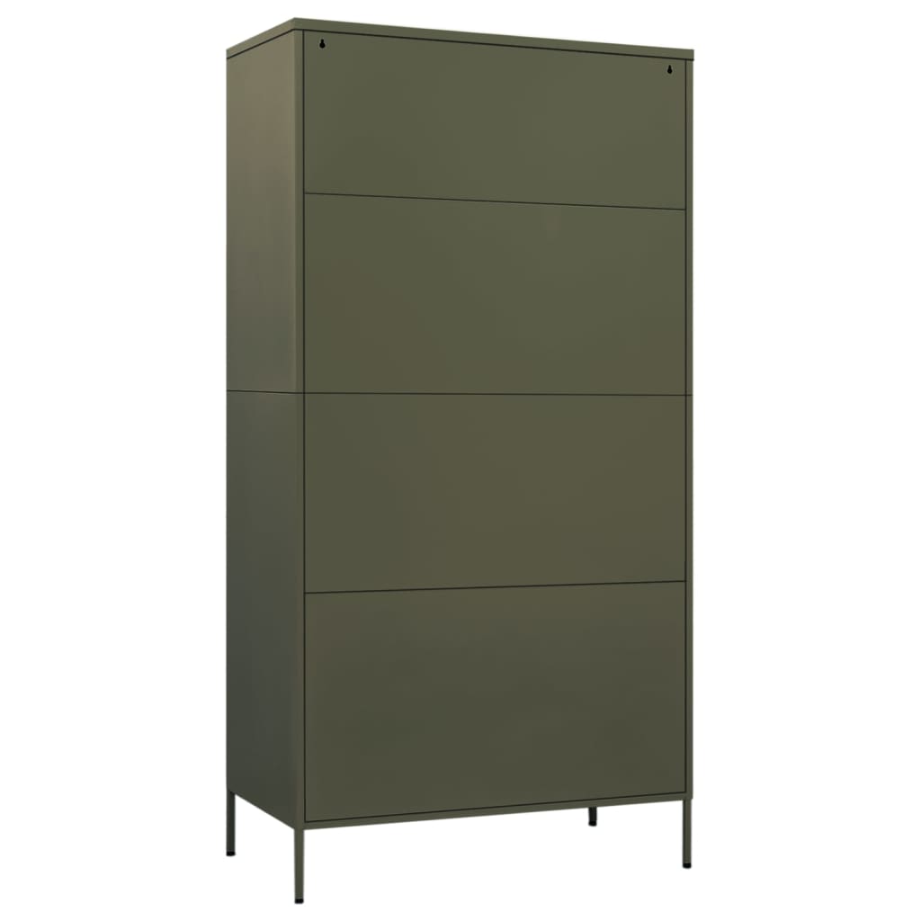 Armadio Verde Oliva 90x50x180 cm in Acciaio - homemem39