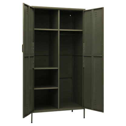 Armadio Verde Oliva 90x50x180 cm in Acciaio - homemem39