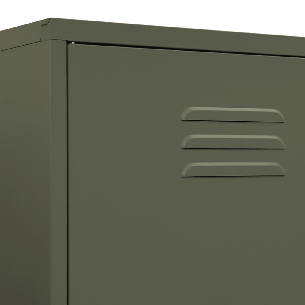 Armadio Verde Oliva 90x50x180 cm in Acciaio - homemem39