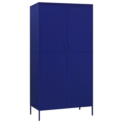 Armadio Blu Marino 90x50x180 cm in Acciaio - homemem39