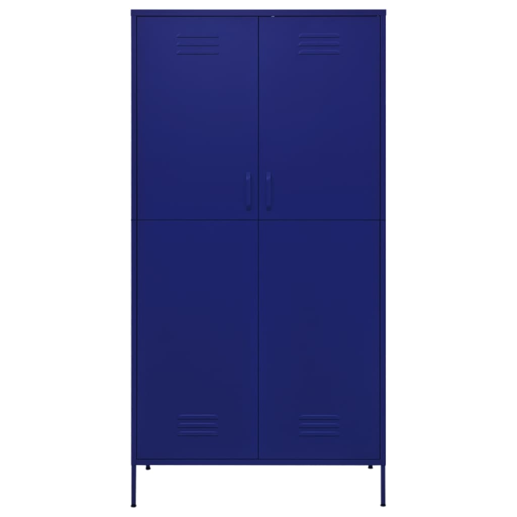Armadio Blu Marino 90x50x180 cm in Acciaio - homemem39