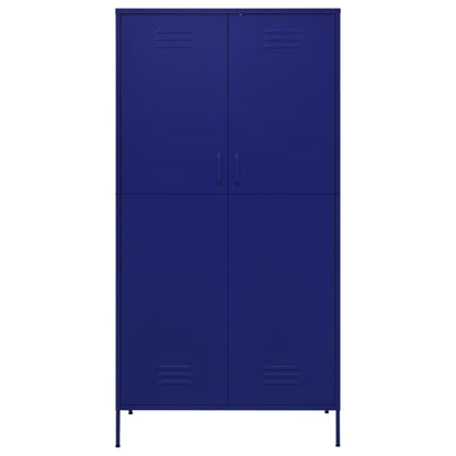 Armadio Blu Marino 90x50x180 cm in Acciaio - homemem39