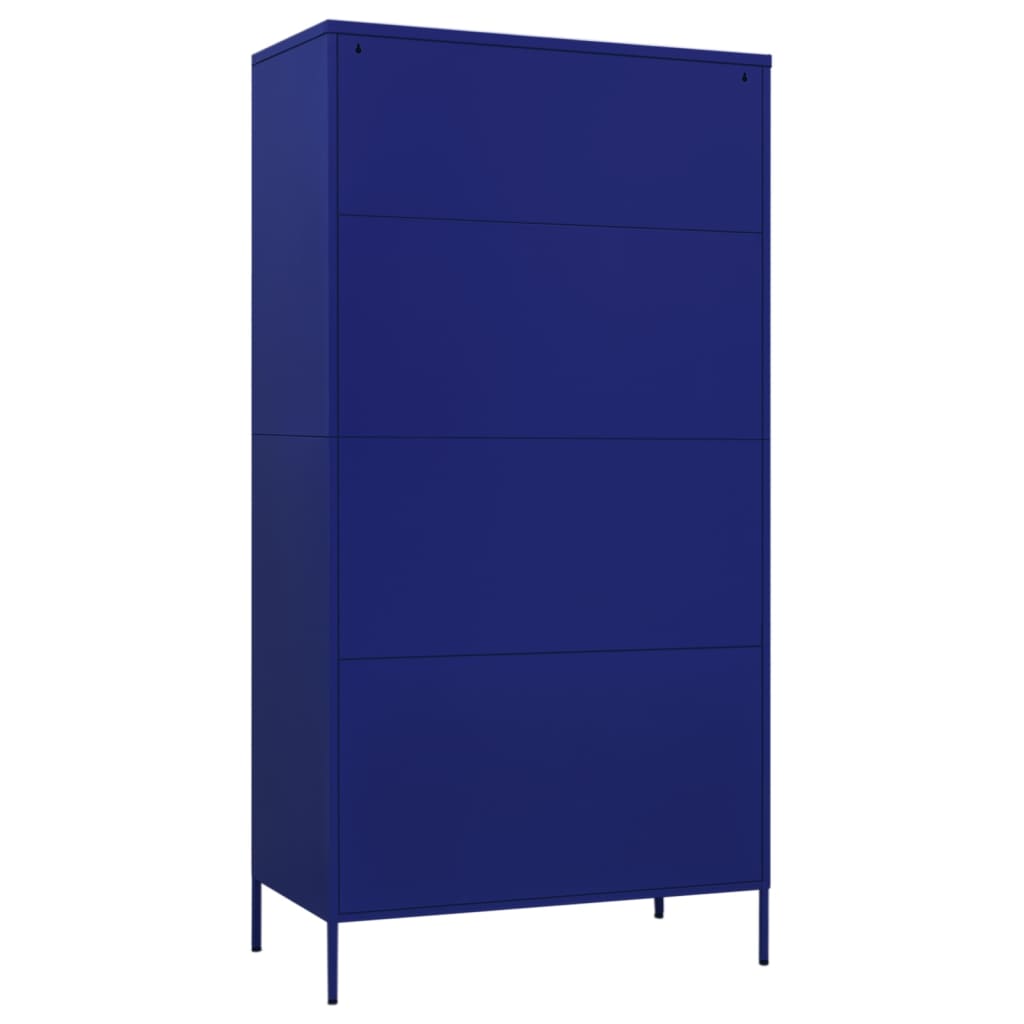 Armadio Blu Marino 90x50x180 cm in Acciaio - homemem39