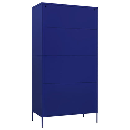 Armadio Blu Marino 90x50x180 cm in Acciaio - homemem39