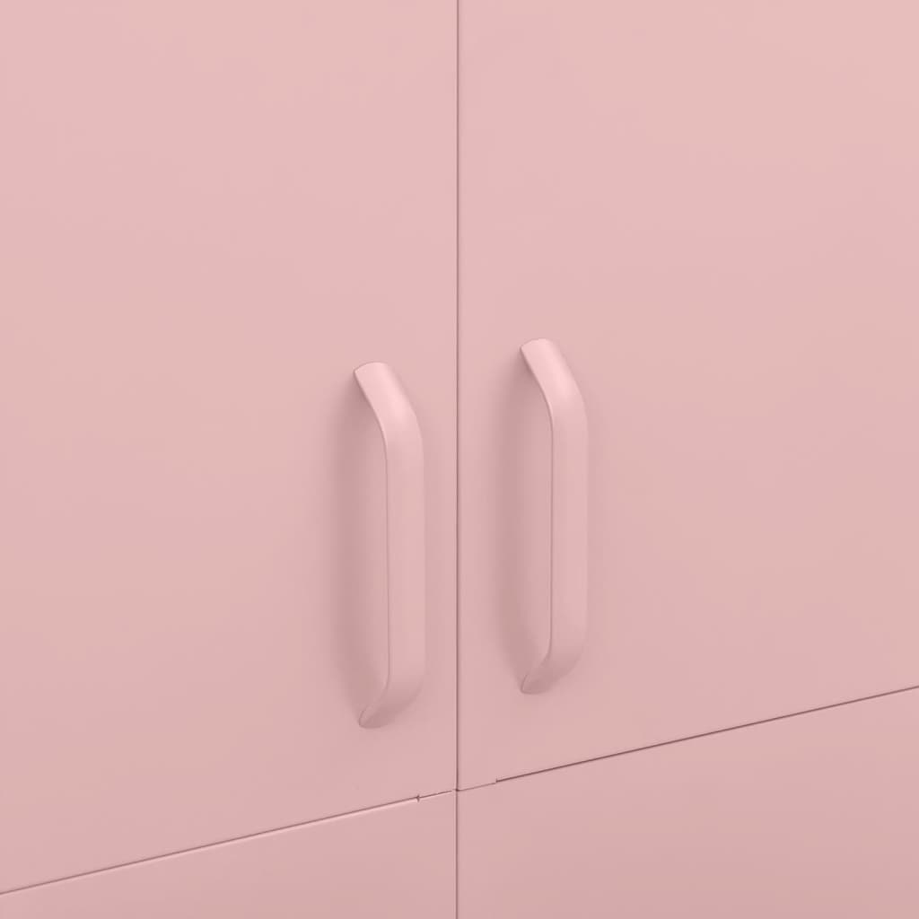 Armadio Rosa 90x50x180 cm in Acciaio - homemem39