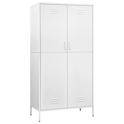 Armadio Bianco 90x50x180 cm in Acciaio | homemem39