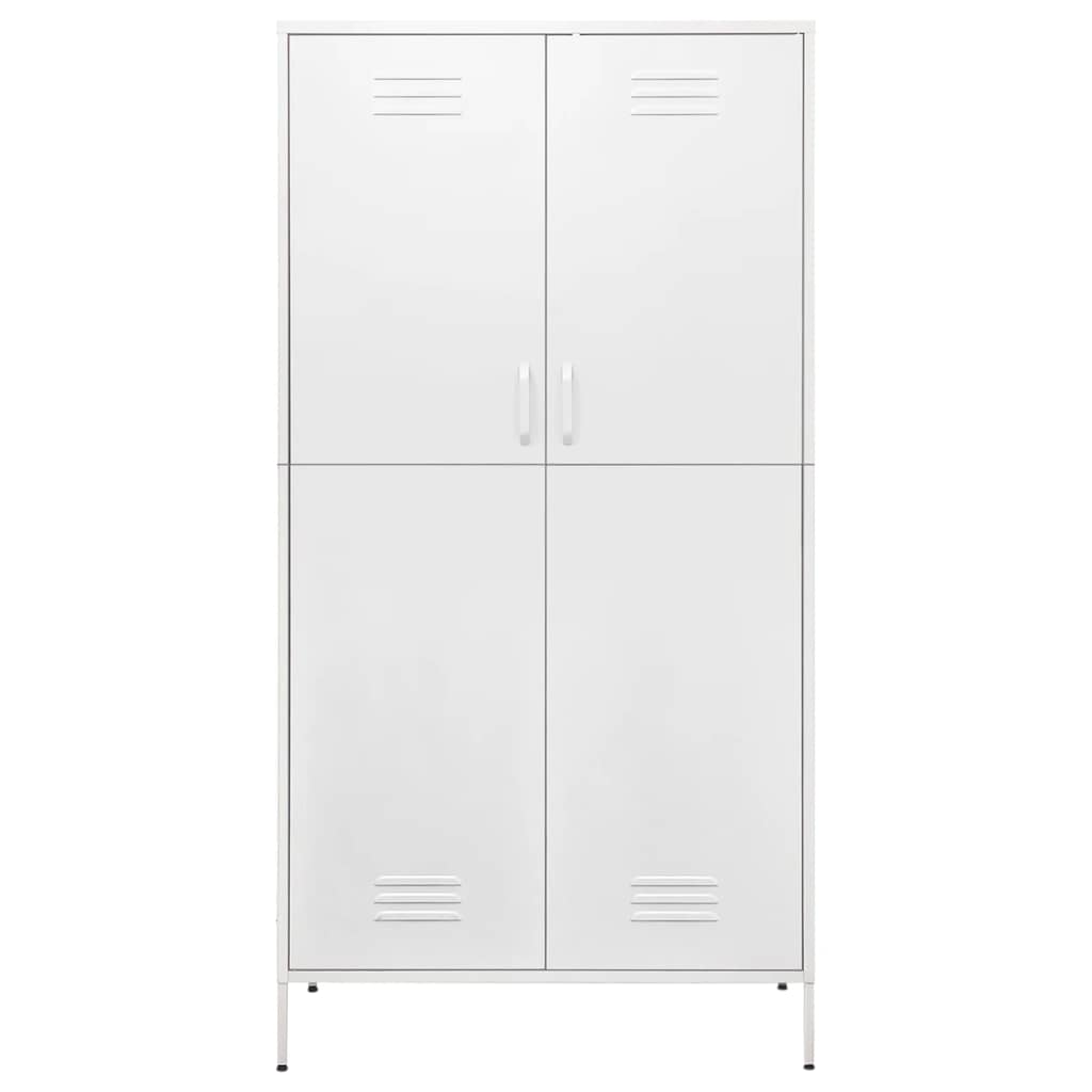 Armadio Bianco 90x50x180 cm in Acciaio | homemem39