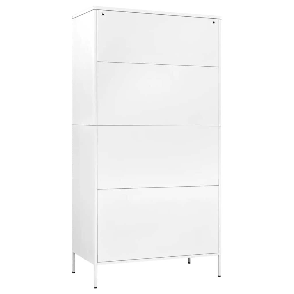 Armadio Bianco 90x50x180 cm in Acciaio | homemem39