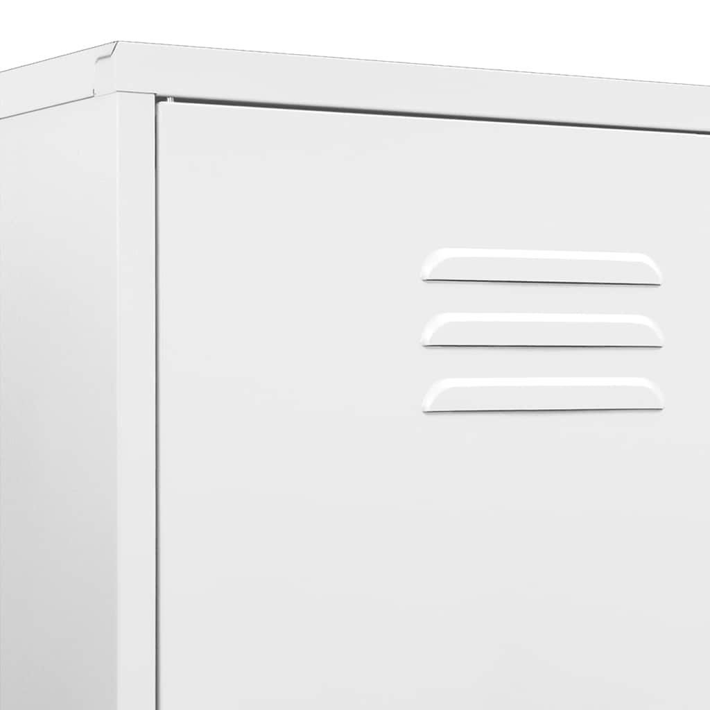 Armadio Bianco 90x50x180 cm in Acciaio | homemem39