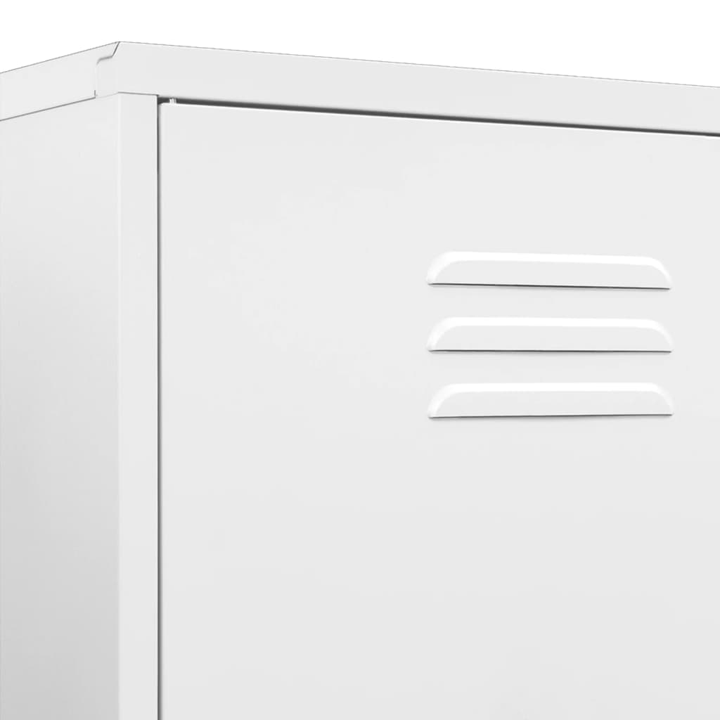 Armadio Bianco 90x50x180 cm in Acciaio - homemem39
