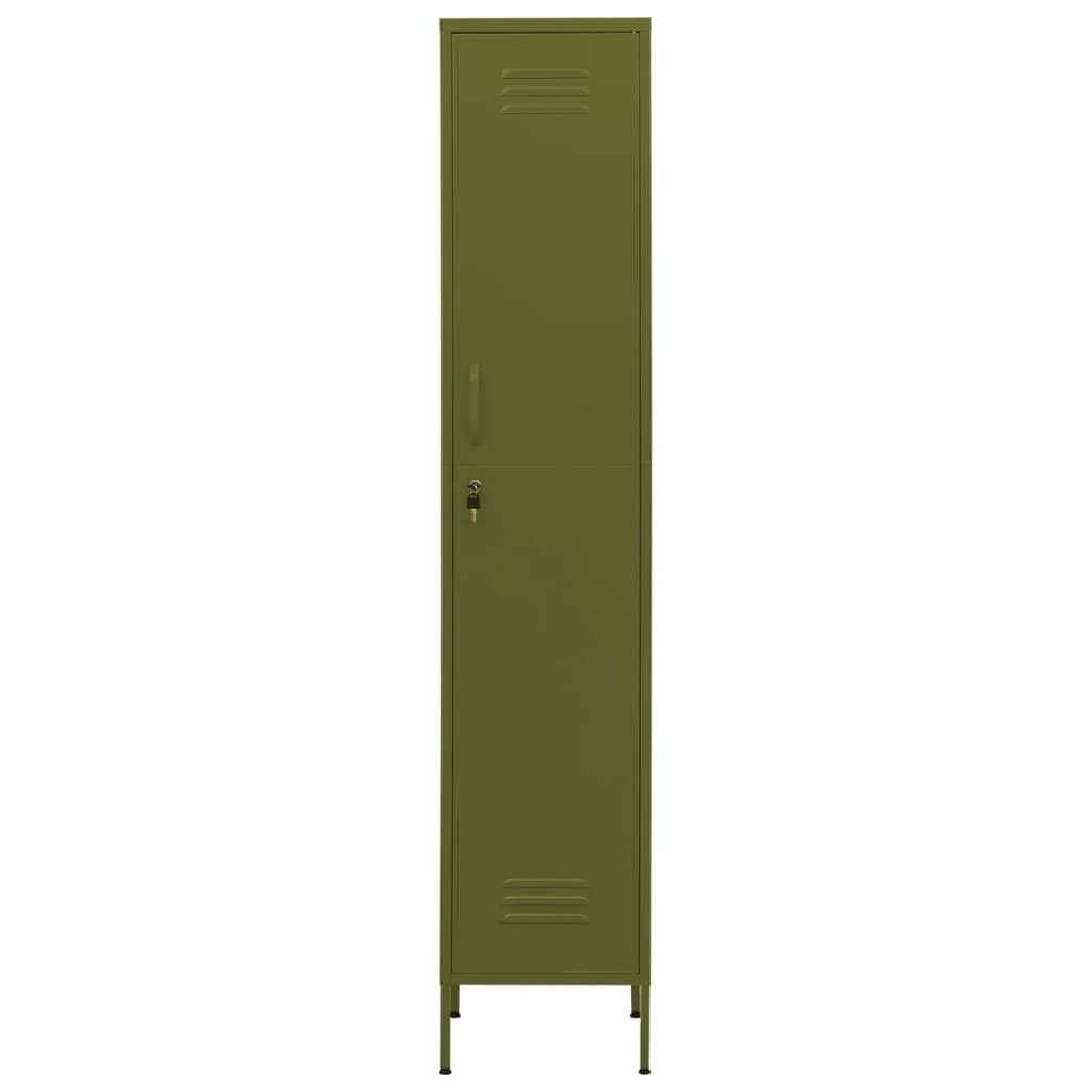 Armadio Verde Oliva 35x46x180 cm in Acciaio | homemem39