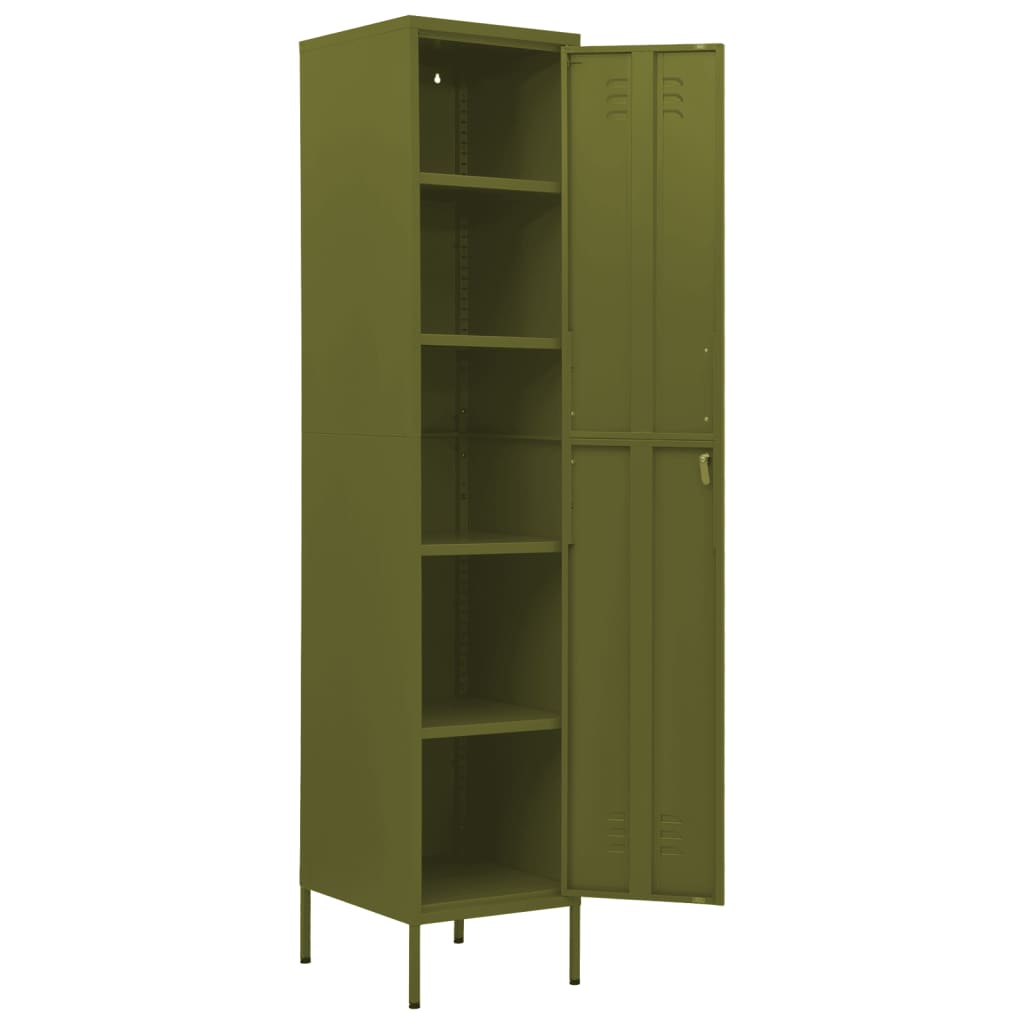 Armadio Verde Oliva 35x46x180 cm in Acciaio | homemem39