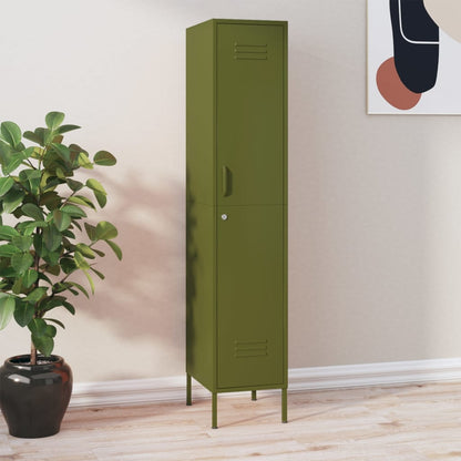Armadio Verde Oliva 35x46x180 cm in Acciaio | homemem39