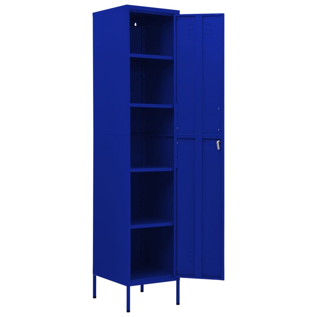 Armadio Blu Marino 35x46x180 cm in Acciaio | homemem39