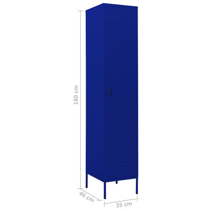 Armadio Blu Marino 35x46x180 cm in Acciaio | homemem39