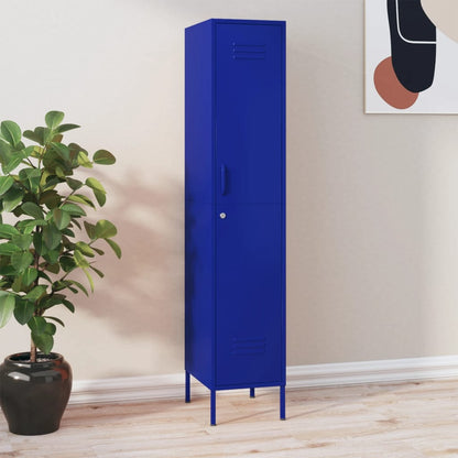 Armadio Blu Marino 35x46x180 cm in Acciaio | homemem39