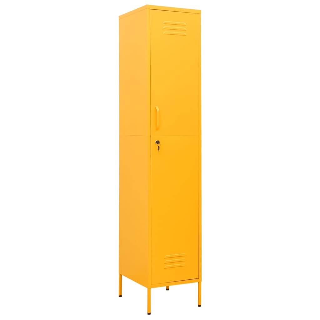Armadio Giallo Senape 35x46x180 cm in Acciaio | homemem39