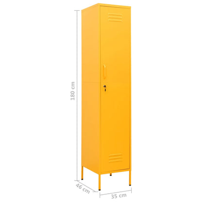 Armadio Giallo Senape 35x46x180 cm in Acciaio | homemem39