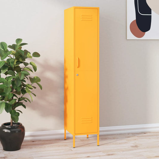 Armadio Giallo Senape 35x46x180 cm in Acciaio | homemem39