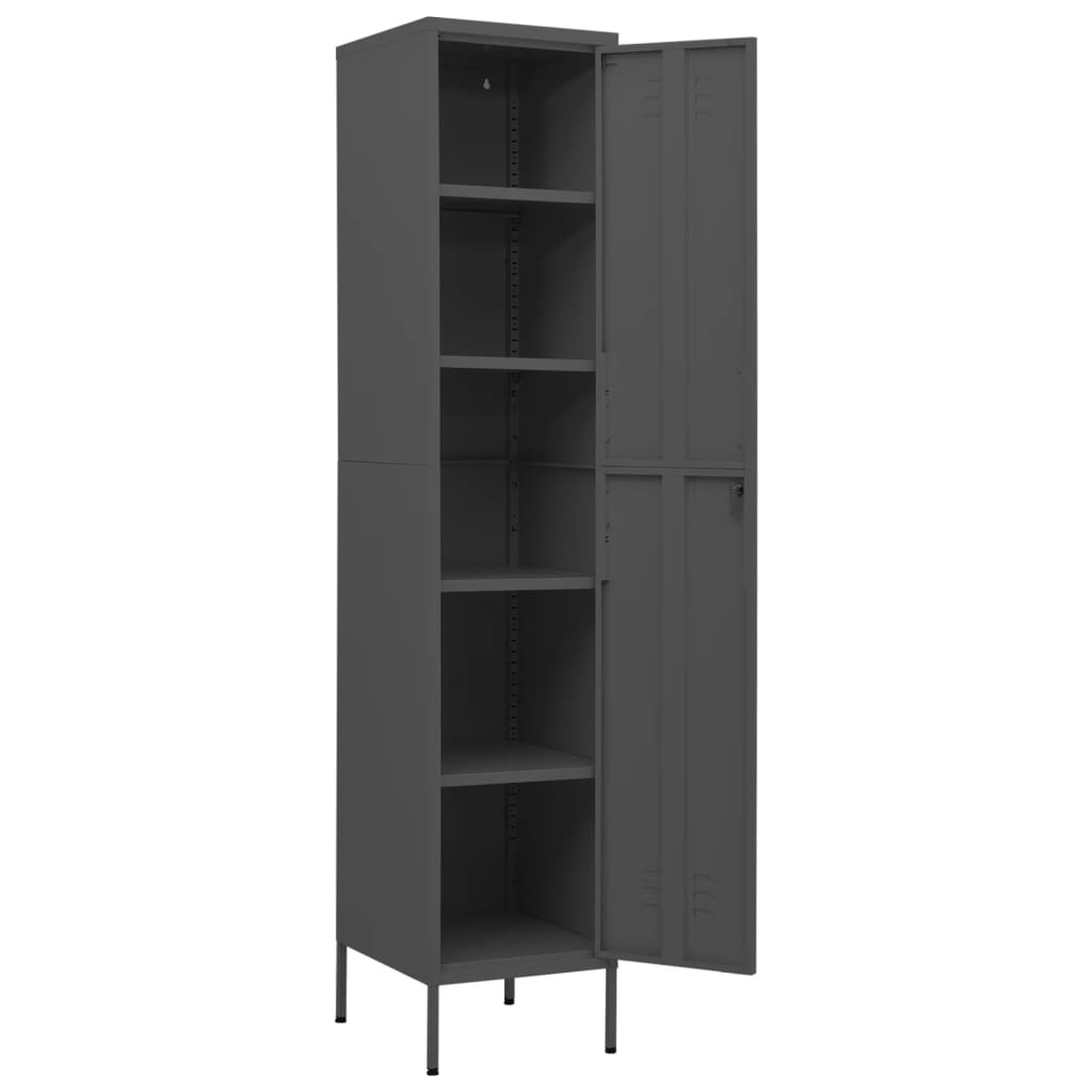 Armadio Antracite 35x46x180 cm in Acciaio | homemem39