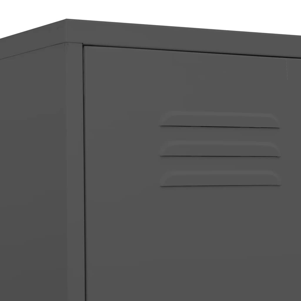 Armadio Antracite 35x46x180 cm in Acciaio | homemem39