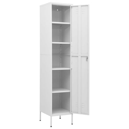 Armadio Bianco 35x46x180 cm in Acciaio | homemem39