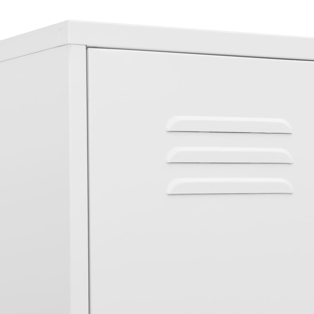 Armadio Bianco 35x46x180 cm in Acciaio | homemem39