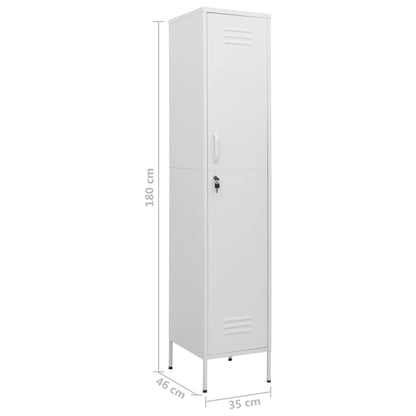 Armadio Bianco 35x46x180 cm in Acciaio | homemem39