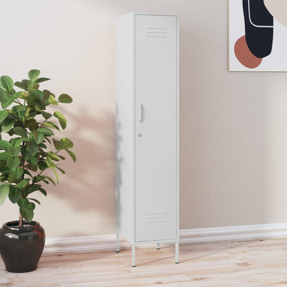 Armadio Bianco 35x46x180 cm in Acciaio | homemem39