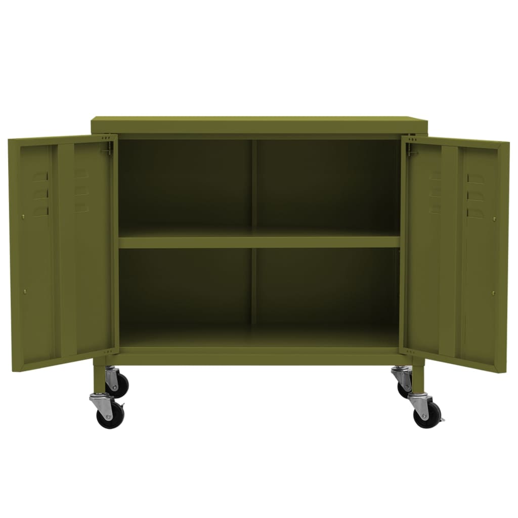 Armadietto Verde Oliva 60x35x56 cm in Acciaio | homemem39