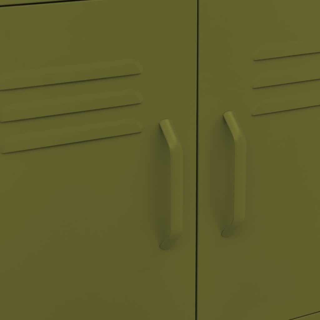 Armadietto Verde Oliva 60x35x56 cm in Acciaio | homemem39
