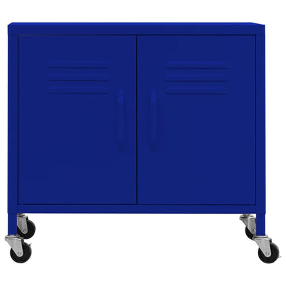 Armadietto Blu Marino 60x35x56 cm in Acciaio - homemem39