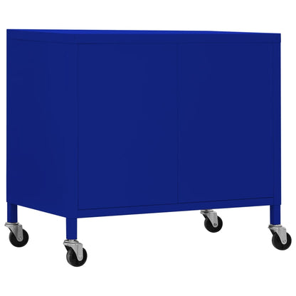 Armadietto Blu Marino 60x35x56 cm in Acciaio - homemem39