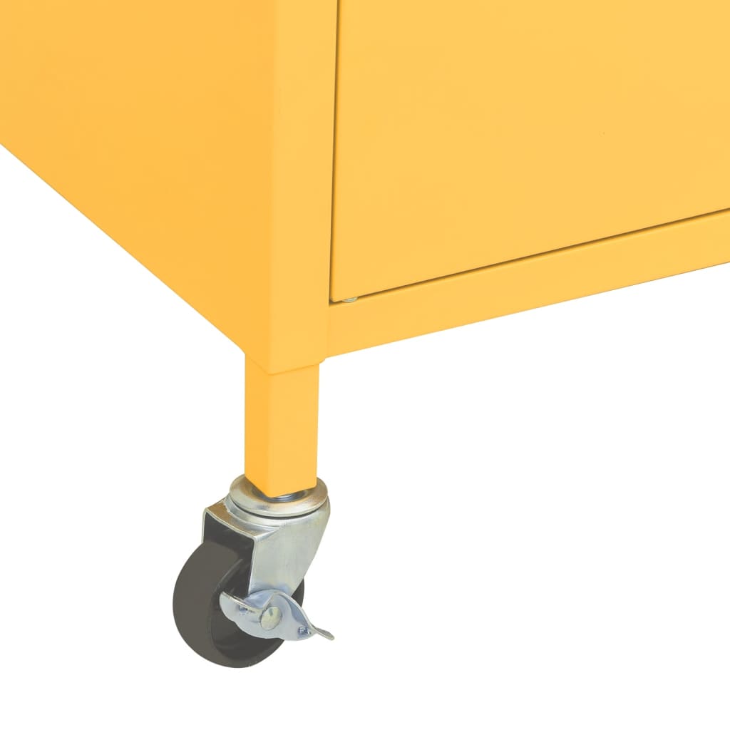 Armadietto Giallo Senape 60x35x56 cm in Acciaio | homemem39
