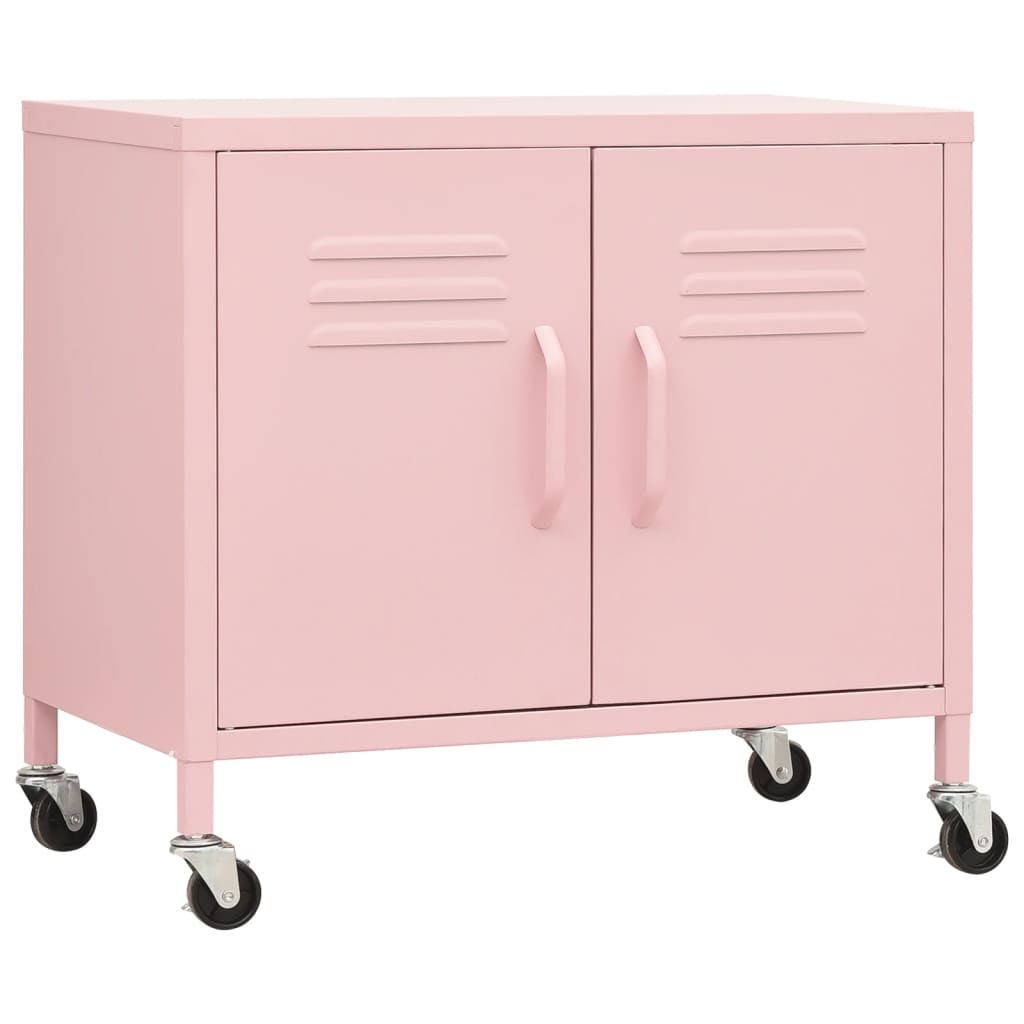 Armadietto Rosa 60x35x56 cm in Acciaio - homemem39